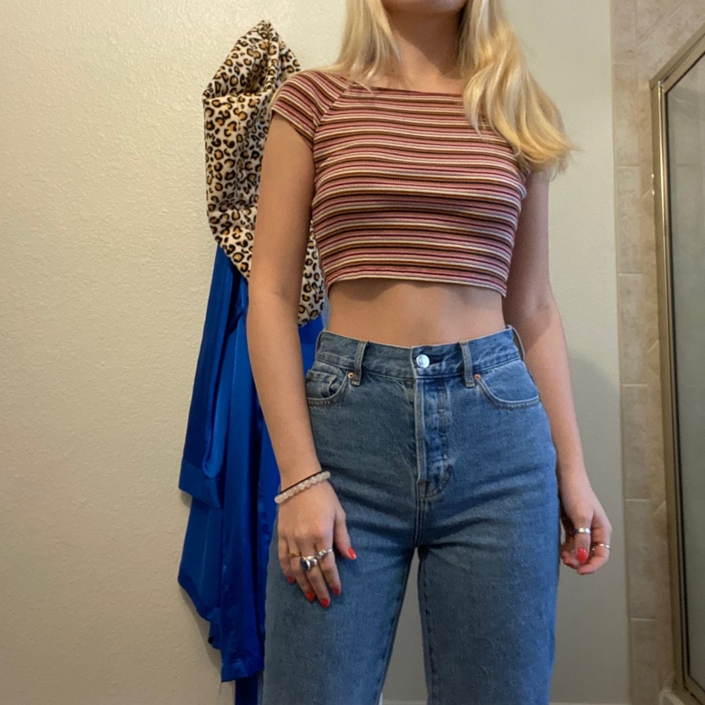 Striped brandy Melville crop top